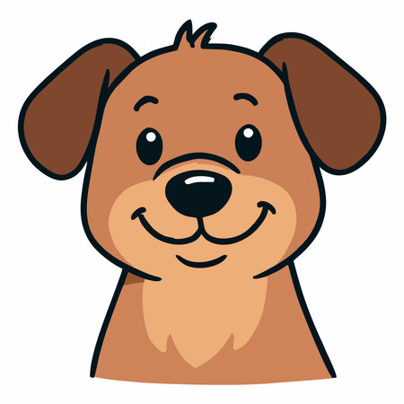 Cute cartoon puppy illustrationのイラスト素材