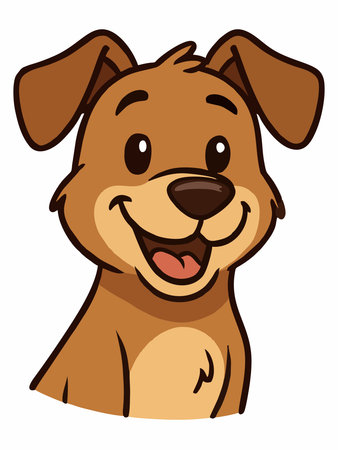 Cute cartoon puppy illustrationのイラスト素材