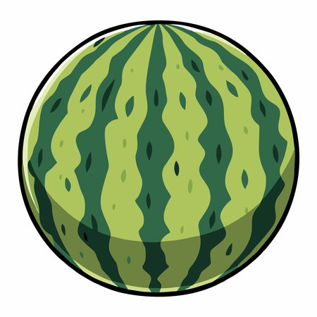 Illustration of fresh watermelonのイラスト素材