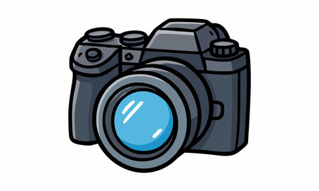 Cartoon digital camera illustrationのイラスト素材