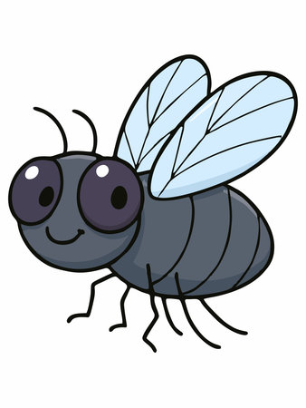 Cartoon illustration of a flyのイラスト素材