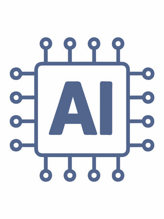 Illustration depicting artificial intelligence "AI"のイラスト素材