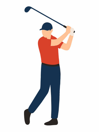 Vector illustration of a golferのイラスト素材