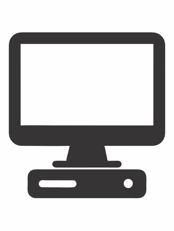 Desktop computer icon silhouetteのイラスト素材