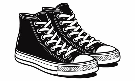 Vector illustration of Converse Chuck Taylor All Star Shoesのイラスト素材