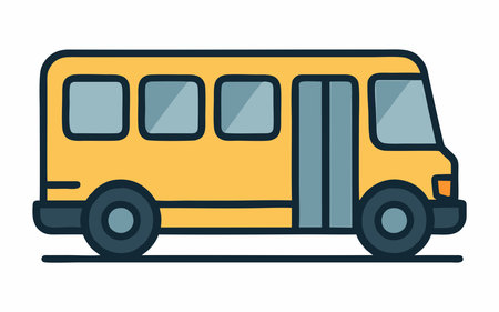 Urban public bus vector illustration