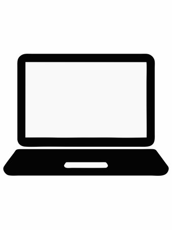 Simple Laptop Icon Vector Illustrationのイラスト素材