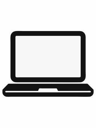 Simple Laptop Icon Vector Illustrationのイラスト素材