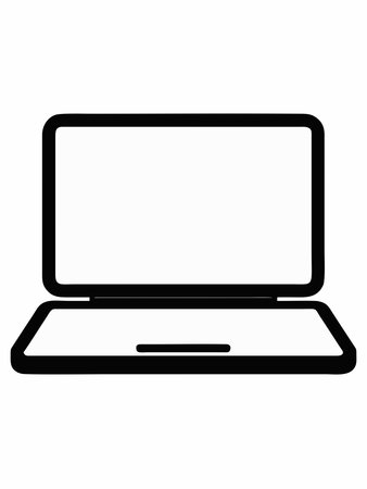 Simple Laptop Icon Vector Illustrationのイラスト素材