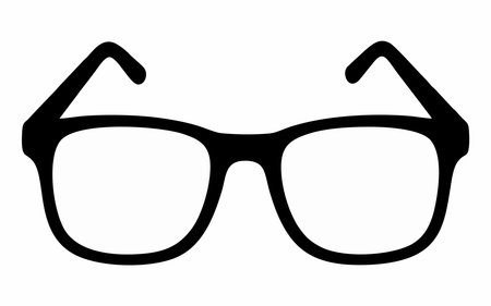 Minimalist Glasses Icon Vector Illustrationのイラスト素材
