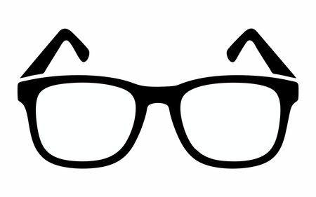Minimalist Glasses Icon Vector Illustrationのイラスト素材
