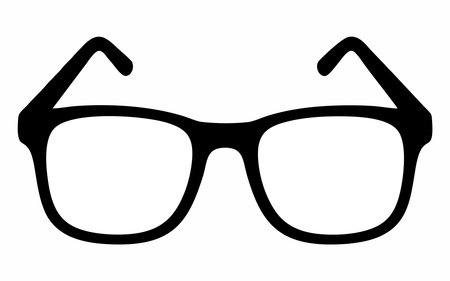 Minimalist Glasses Icon Vector Illustrationのイラスト素材