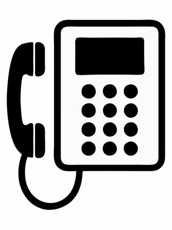 Wall Mounted Telephone Iconのイラスト素材