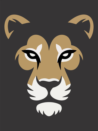 Minimalist Lion Head Logo Vector Illustration