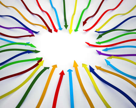 Business Graph on white background. 3d render