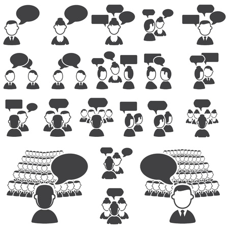 Set of dialog iconsのイラスト素材