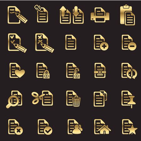 set of files iconsのイラスト素材