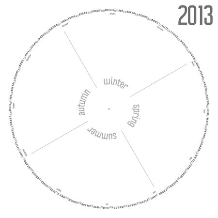 Round calendar 2013のイラスト素材