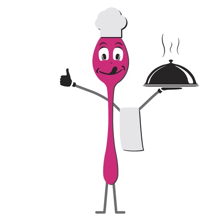 Spoon cartoonのイラスト素材