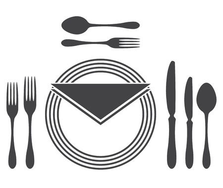 Etiquette Proper Table Settingのイラスト素材