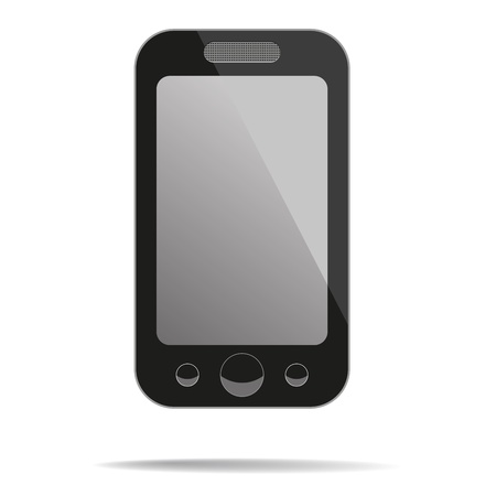 Mobile phone with blank screen のイラスト素材