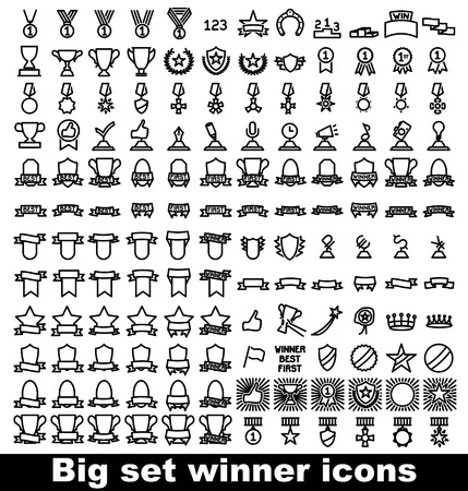 trophy and awards icons set. Vector illustration.のイラスト素材