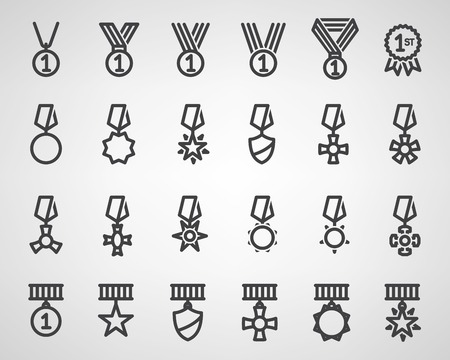 trophy and awards icons set. Vector illustration.のイラスト素材