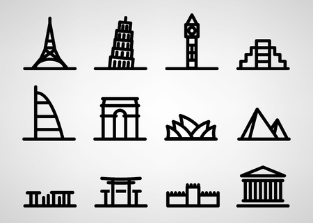 Travel and tourism vector icon on white backgroundのイラスト素材