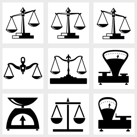 Scales icon black on white backgroundのイラスト素材