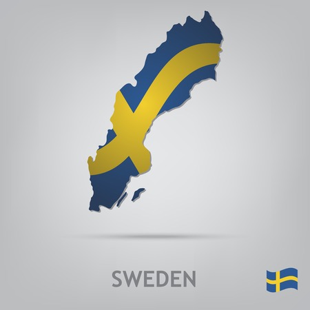 The flag of the country in the form of bordersのイラスト素材