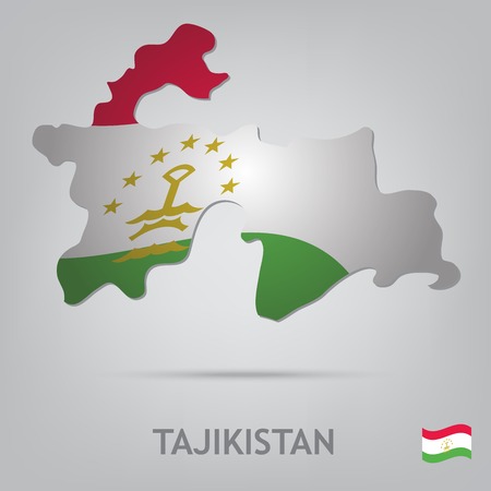 The flag of the country in the form of bordersのイラスト素材