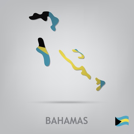 The flag of the country in the form of bordersのイラスト素材