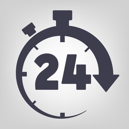 Timer icon black vector time clock simpleのイラスト素材