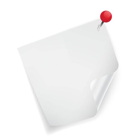 White sticker paper note. On white background.のイラスト素材