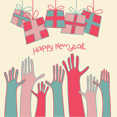 New Year Cardのイラスト素材