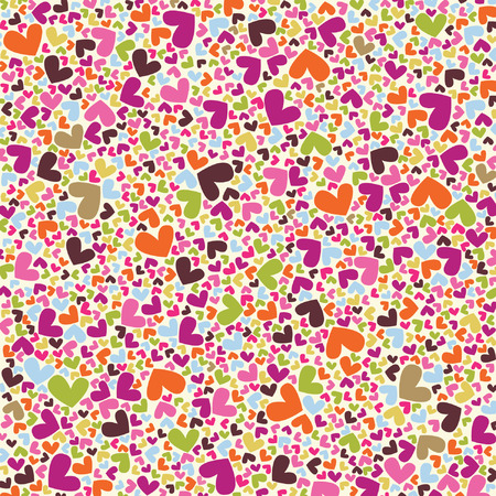 happy hearts patternのイラスト素材