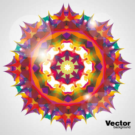 Abstract colorful  snowflakeのイラスト素材