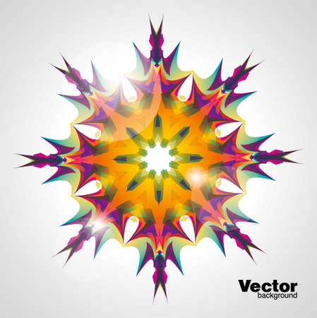 Abstract colorful   snowflakeのイラスト素材