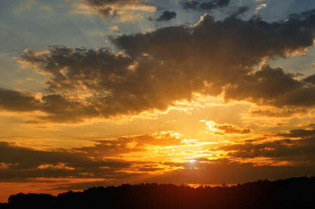 Colorful sky at sunsetの写真素材