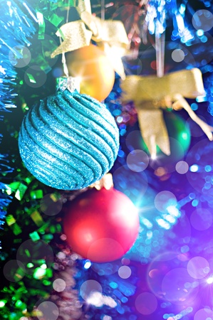 colorful christmas decorationの写真素材