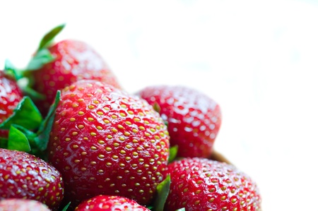 Fresh Ripe Strawberries Backgroundの写真素材