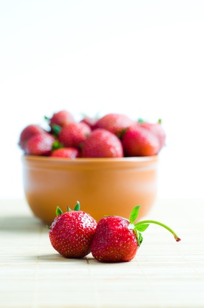 ripe strawberriesの写真素材