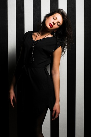 art fashion photo of young womanの写真素材