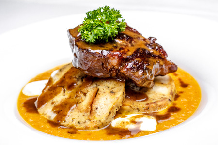 Beef wild sauce with dumplings.のeditorial素材