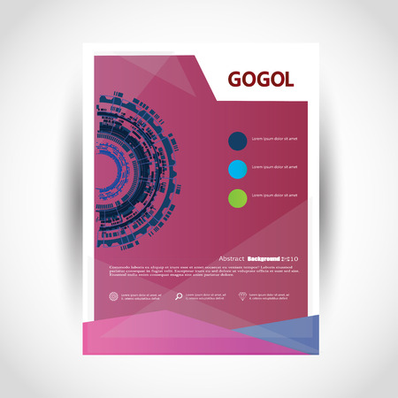 Abstract Triangle Brochure Flyer design vector template in A4 sizeのイラスト素材