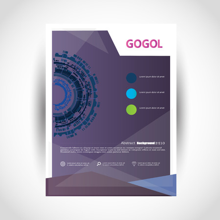Abstract Triangle Brochure Flyer design vector template in A4 sizeのイラスト素材
