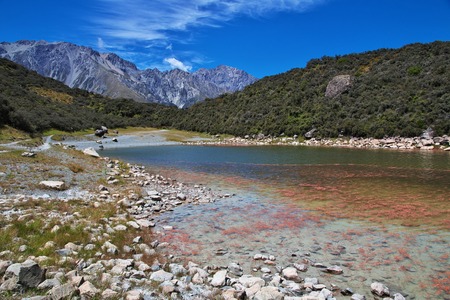 National park Mount Cook, New Zealandの写真素材