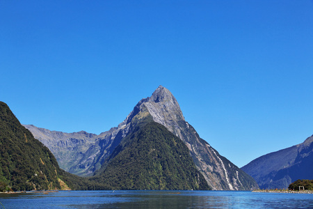 Cruise to Milford Sound Fjord, New, Zealandの写真素材