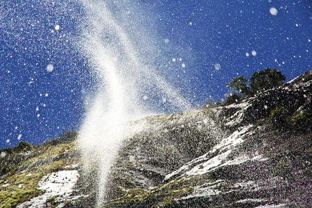 Cruise to Milford Sound Fjord, New, Zealandの写真素材