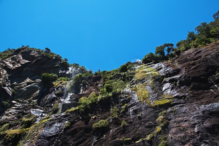Cruise to Milford Sound Fjord, New, Zealandの写真素材